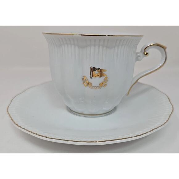 RMS Titanic Authentic Replica Coffee Tea Cup Saucer White Star Line White U297 - Picture 1 of 10